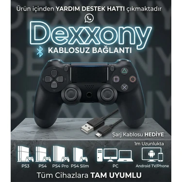 Premium Ps4 Oyun Kolu Kablolu&kablosuz Kullanım Bluetoothlu Bilgisayar Uyumlu Kol Gamepad