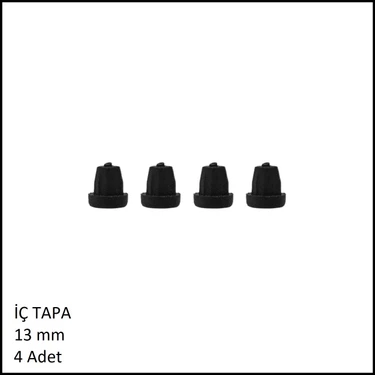 Adilon Plastik Iç Tapa, Yuvarlak, 13 mm  (4