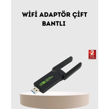 Twin Store Ultratekno Dual Band Wifi Adaptör – 1200 Mbps, USB 3.0, Çift Antenli, Geniş Kapsama