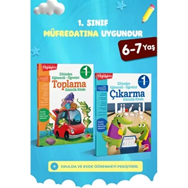 Dikkat Atölyesi Yayınları 1. Sınıf Zihinden Eğlenceli-Öğretici Toplama ve Çıkarma Etkinlikleri
