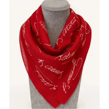 Flora Tekstil Kırmızı Ay Yıldız Türk Bayrağı Temalı Pamuk Kumaş Fular - Bandana - 23 Nisan, 29