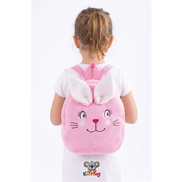 Kidhug Tavşan Peluş Kız Çocuk Çantası Premium [tavşo] Nakışlı At Tüyü Kumaş Çocuk Çantası |0-8