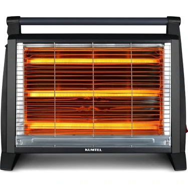 Kumtel LX-2832 1500 Watt Siyah Quartz Isıtıcı Kapalı ve Açık Alanlar İçin