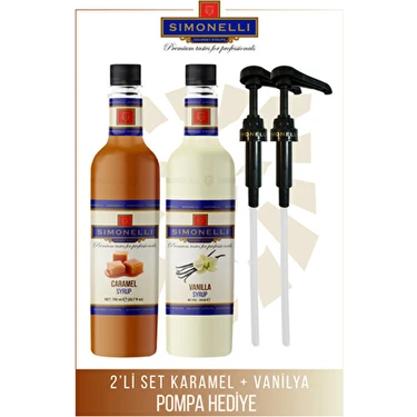 Simonelli Kahve Şurubu 700 ml Karamel Aromalı Vanilya Aromalı Premium