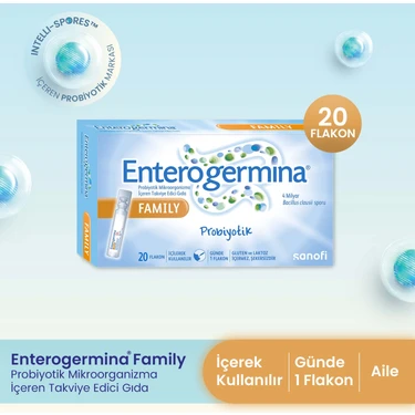 Enterogermina Aile 20 Flakon 4 Milyar Bacillus Clausii Sporu İçeren