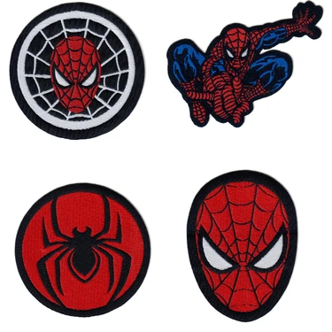 Fantastic Arma Ütü ile Yapışan Dokuma Patch Yama, Spider Seti, Örümcek Desenli Adam Man Patch