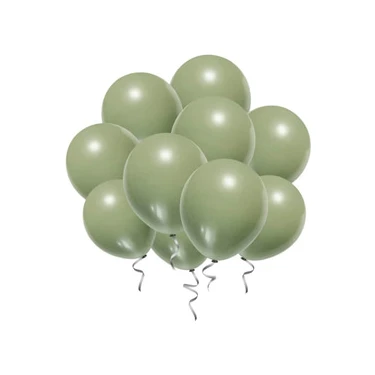 Balon Diyarı 10 adet Küf yeşili Kaliteli Mat Pastel