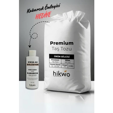 Hikwo Premium Taş Tozu 5 kg Beyaz Hobi Harcı Evinize Değer Katar Sağlam