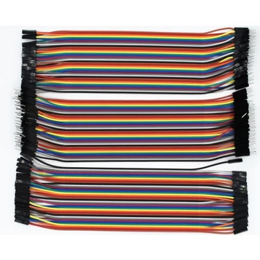 Arduino 120 Adet 20 cm Jumper Kablo Set 3 Adet 40 Pin Seti