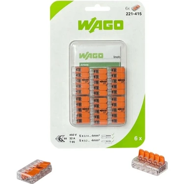 Wago 221-415 Kollu Birleştirme Konektörü 6
