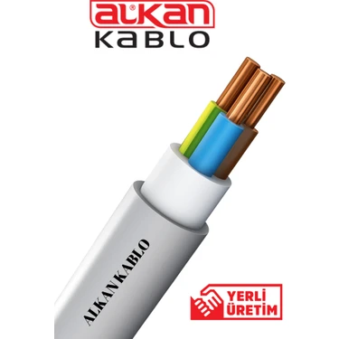 Alkan 3x2,5 Mm² Nvv Nym Kablo Beyaz (%100 Bakır) 5