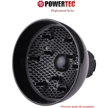 Powertec TR-601/TR-701/TR-801/TR-901 Uyumlu Başlık Difüzör Saç Şekillendirici &
