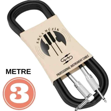 Erga Müzik Gitar Jack Kablosu 10FT - 3m -