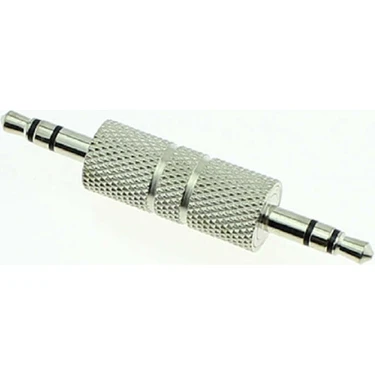 Powermaster 3.5 mm Erkek Erkek Metal Jack Stereo Birleştirici Tam Iletken
