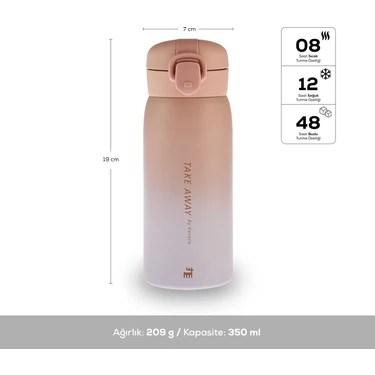 Karaca Skyfall Çelik Sızdırmaz Termos 350 ml