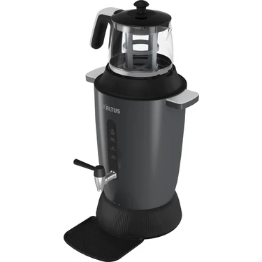 Altus AL 798 Siyah Semaver Çay Makinesi – 3,5 L Su Isıtıcı, 0,9 L Cam Demlik, Paslanmaz Çelik