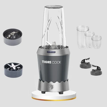 Tigrecook Nutrıshake 3 In 1 Paslanmaz Çelik Bıçaklı Kişisel Smoothie Blender ve Kahve Baharat