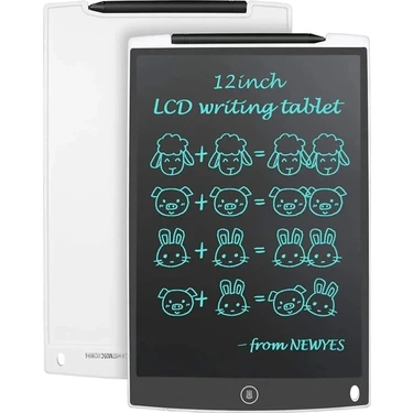 Forbin Beyaz LCD Ekranlı Kalemli Dijital Çizim Tableti Yazı Tahtası Boyama Resim Için Çocuk Tablet