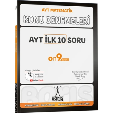 Barış Yayınları AYT İlk 10 Soru Matematik Konu Denemeleri Üniversite