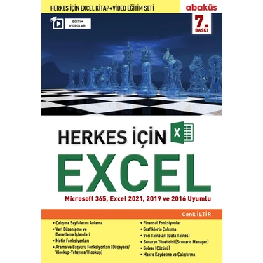 Abaküs Kitap Herkes İçin Excel Eğitim Seti - Cenk İltir 296 Sayfa Ciltsiz Türkçe Kitap Normal