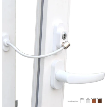 MiraLive Anahtarlı Halatlı Pvc Kapı Pencere Emniyet Kilidi