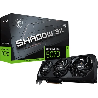 Msı VGA Geforce Rtx 5070 12G Shadow 3x Oc RTX5070 12GB Gdrr7 192B DX12 Pcıe 5.0 X16 (3xdp
