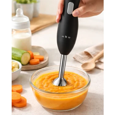 Uravas Store Ergonomik Tasarımlı El Blenderı Paslanmaz Çelik Metal Blender