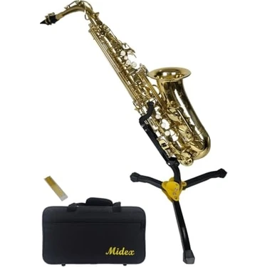 Midex SF-8000ST Standlı Profesyonel Alto Saksafon (Stand Çanta ve Aksesuar Dahil