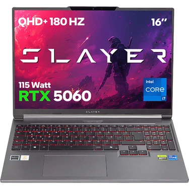 Game Garaj Slayer X7T-5060 C2 Intel Core I7 14650HX 32GB Ram 1tb SSD RTX5060 16" Qhd+ 180Hz IPS