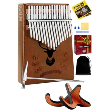 HDY Store Midex KLX-880-PAK Hakiki Ağaç Kalimba 17 Tuşlu Çift Taraflı Özellikli Müzik