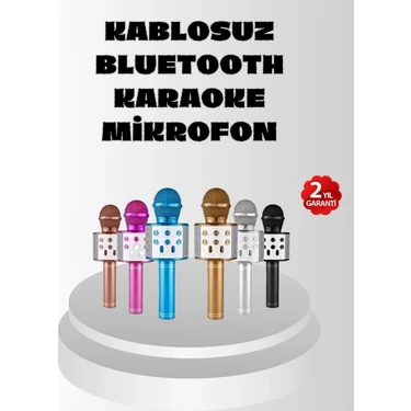 Uravas Store Kablosuz Bluetooth Karaoke Mikrofon Yankı