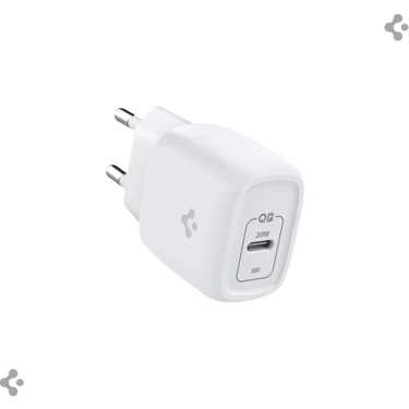 Spigen 20W USB-C Mini Hızlı Şarj Aleti/Şarj Isısını Düşürür GaN Destekli Akım Korumalı Güç Adaptörü