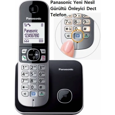 Panasonic Siyah Telsiz Dect Telefon Elektrik Kesintisinde Konuşabilme
