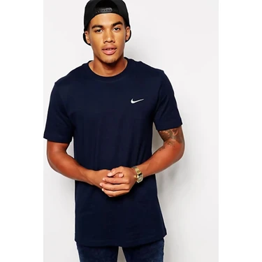 Nike Swoosh Cotton Men's T-Shirt Navy BV0507-451 Erkek