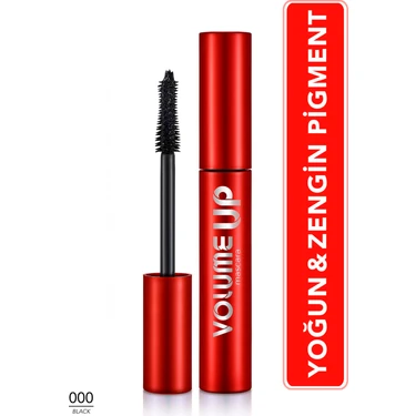 Volume Up Mascara Yoğun Hacim ve Lifting Etkili Kat Kat Uygulanabilir Maskara (000 Black)