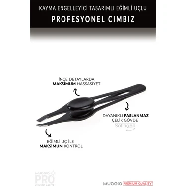 Muggio Profesyonel Cımbız 101 Ergonomik Tasarım ve Eğimli Uçlar ile Hassas Tüy