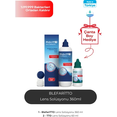 Blefaritto 360 ml Lens Solüsyonu Çanta Boy 60 ml Çanta Boy