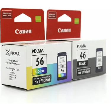 Canon Pg-46 /cl-56 Pixma E404/E414/E464/E484 Siyah ve Renkli