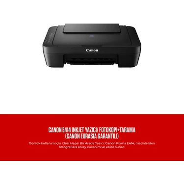 Canon E414 Inkjet Yazıcı/ Fotokopi+Tarama (Canon Eurasia