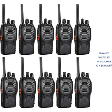 Baofeng BF-88E Pmr El Telsizi 10'lu Set (Kulaklık