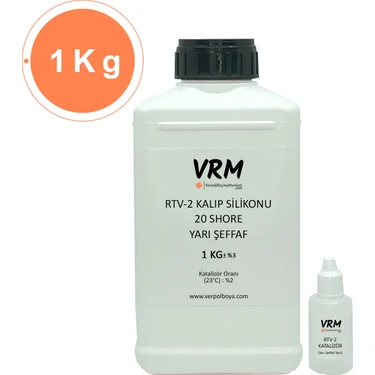 VRM Vernikrecinemarketi Rtv-2 Yarı Şeffaf - Kalıp Silikonu (20 Shore) 1