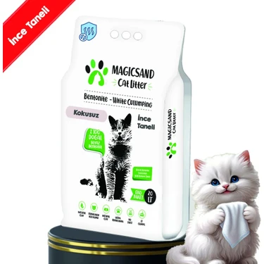 Magicsand İnce Taneli Kokusuz Kedi Kumu 20